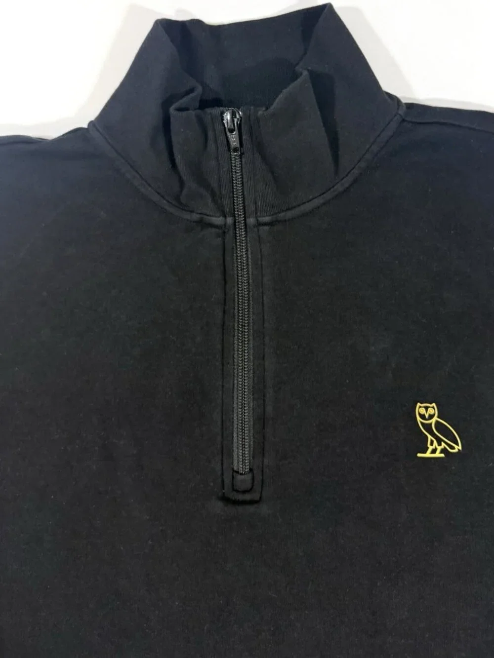 OVO Drake × Octobers Very Own Mens 1/4 Zip Pullover Size XL Black Long Sleeve